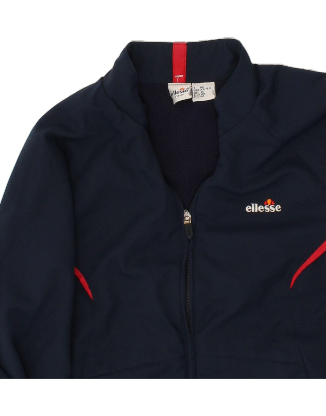 ELLESSE Boys Tracksuit Top Jacket 7-8 Years Small Navy Blue Sports Vintage Ellesse and Second-Hand Ellesse from Messina Hembry 