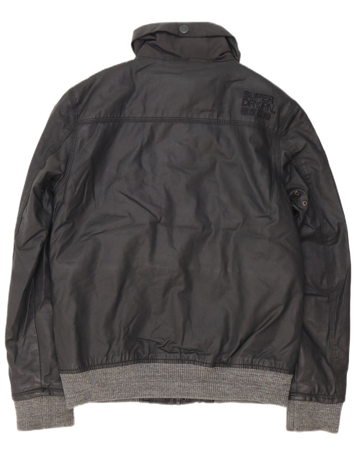 SUPERDRY Bomberjakke til mænd UK 40 Stor sort polyester