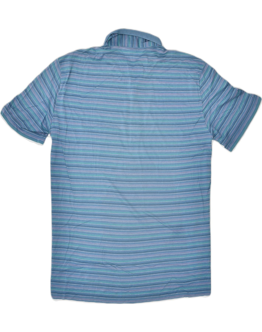 ENNIO MURACCHINI Mens Polo Shirt XL Blue Striped Cotton | Vintage | Thrift | Second-Hand | Used Clothing | Messina Hembry 