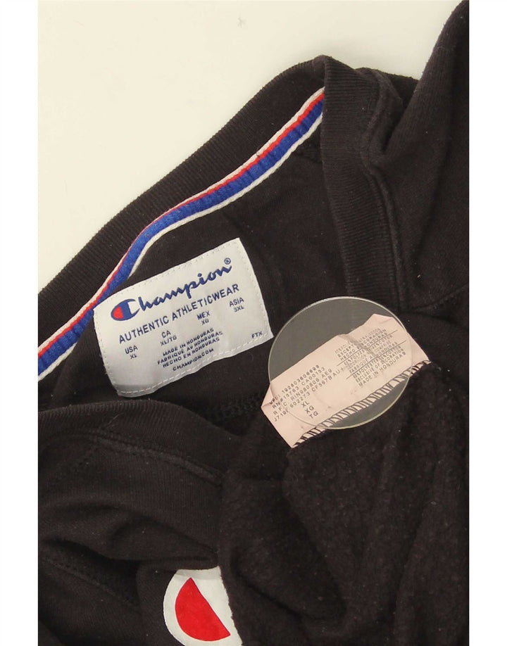 Champion Dame Grafisk Sweatshirt Jumper UK 18 XL Sort Polyester