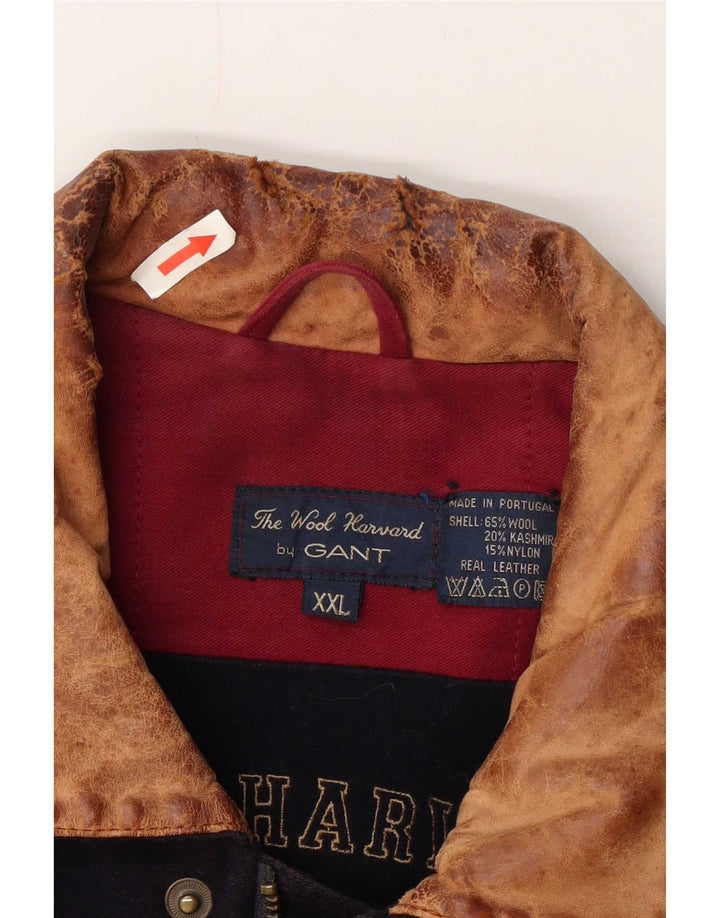 Gant Bomberjakke til mænd UK 44 2XL Marineblå Uld