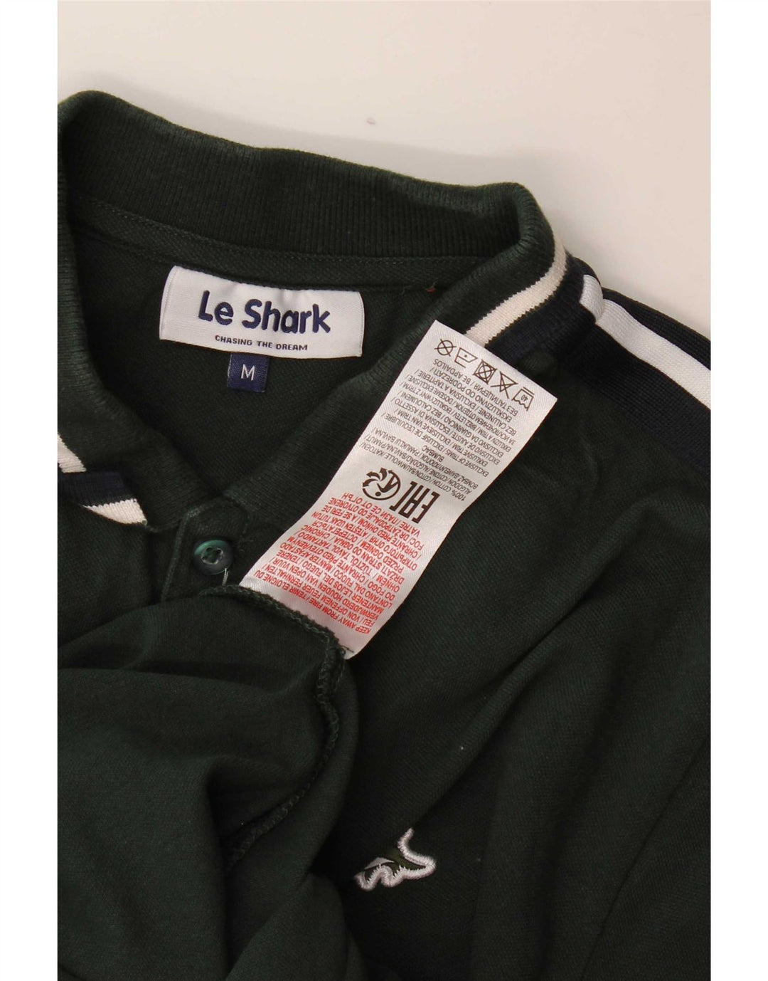 Le Shark herre poloshirt mellemgrøn bomuld