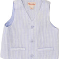 BRUMS Baby Boys Gilet 3-6 Months Blue Striped Vintage Brums and Second-Hand Brums from Messina Hembry 