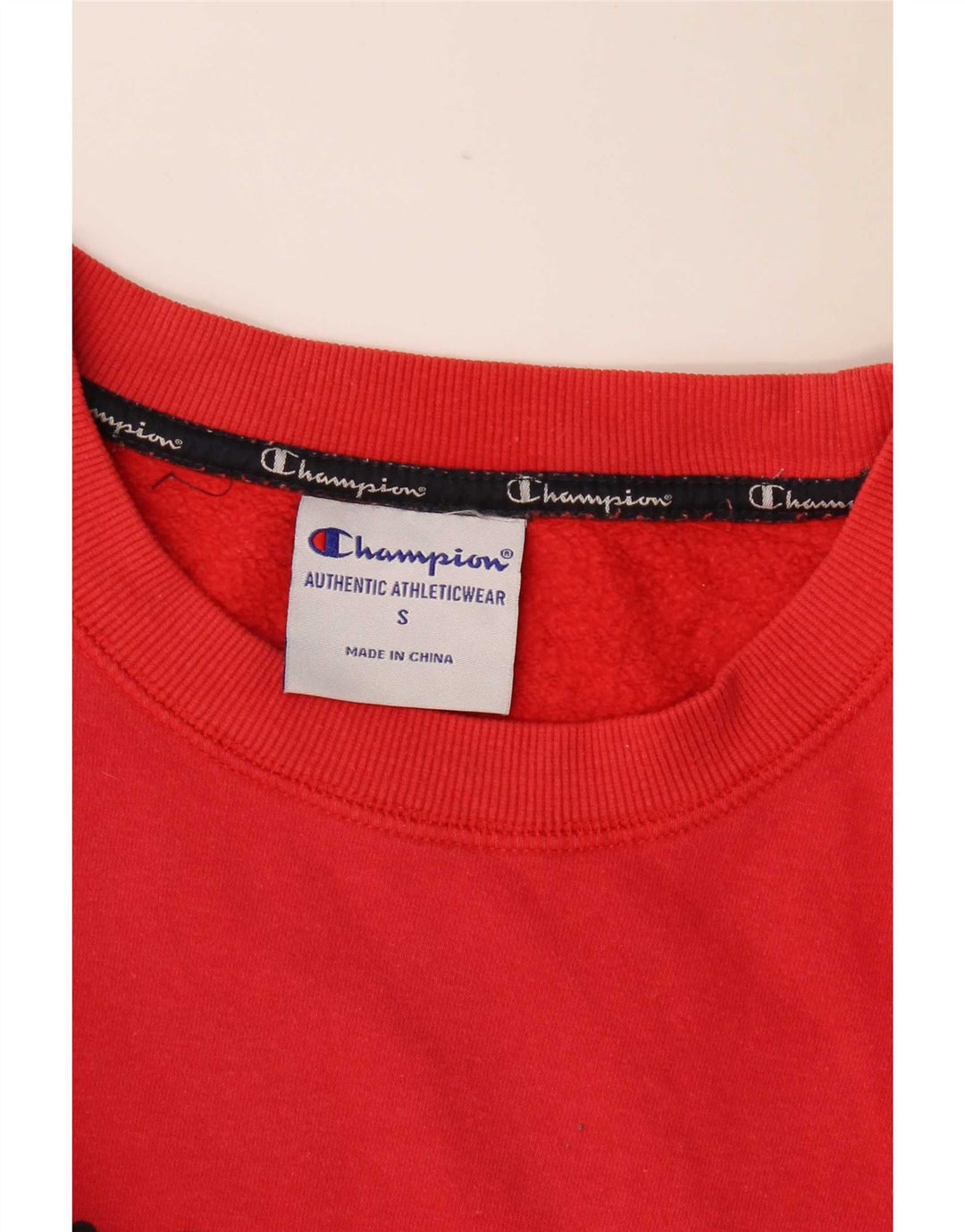 Champion Herre Grafisk Sweatshirt Jumper Lille Rød Bomuld