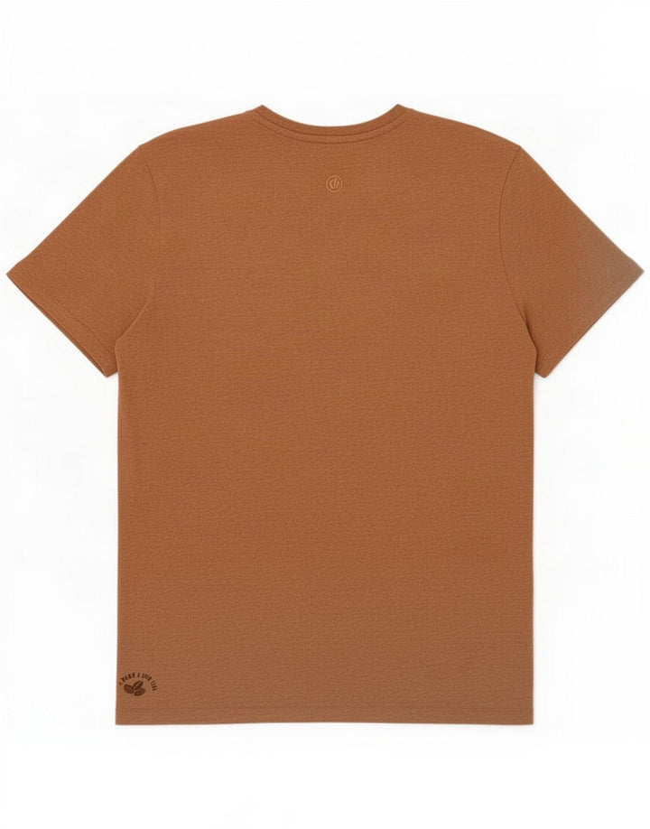 Fat Face Herre grafisk T-shirt Top Medium Brun Polyester