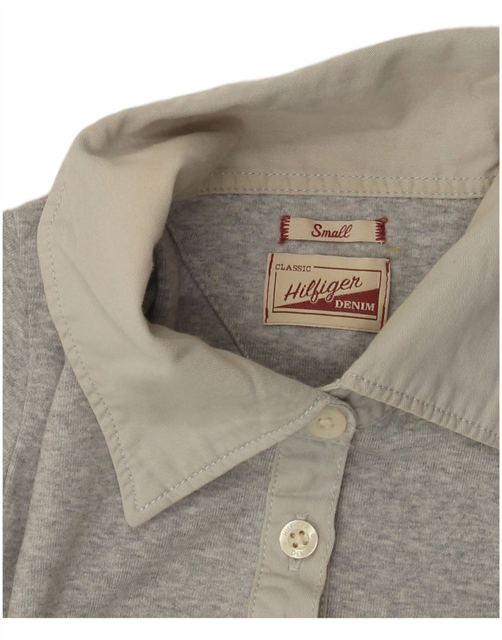 TOMMY HILFIGER Langærmet polotrøje til kvinder UK 8 Lille Grå