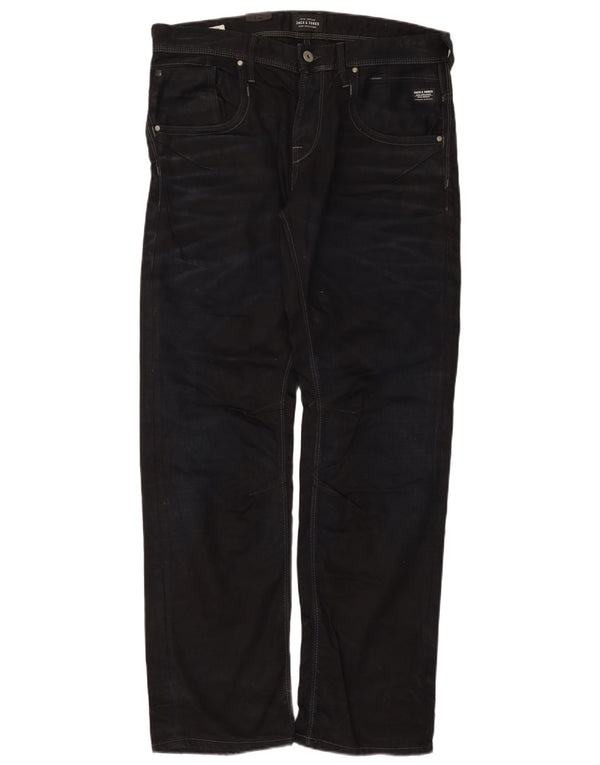 Jack & Jones Straight Jeans til mænd W34 L34 Marineblå bomuld