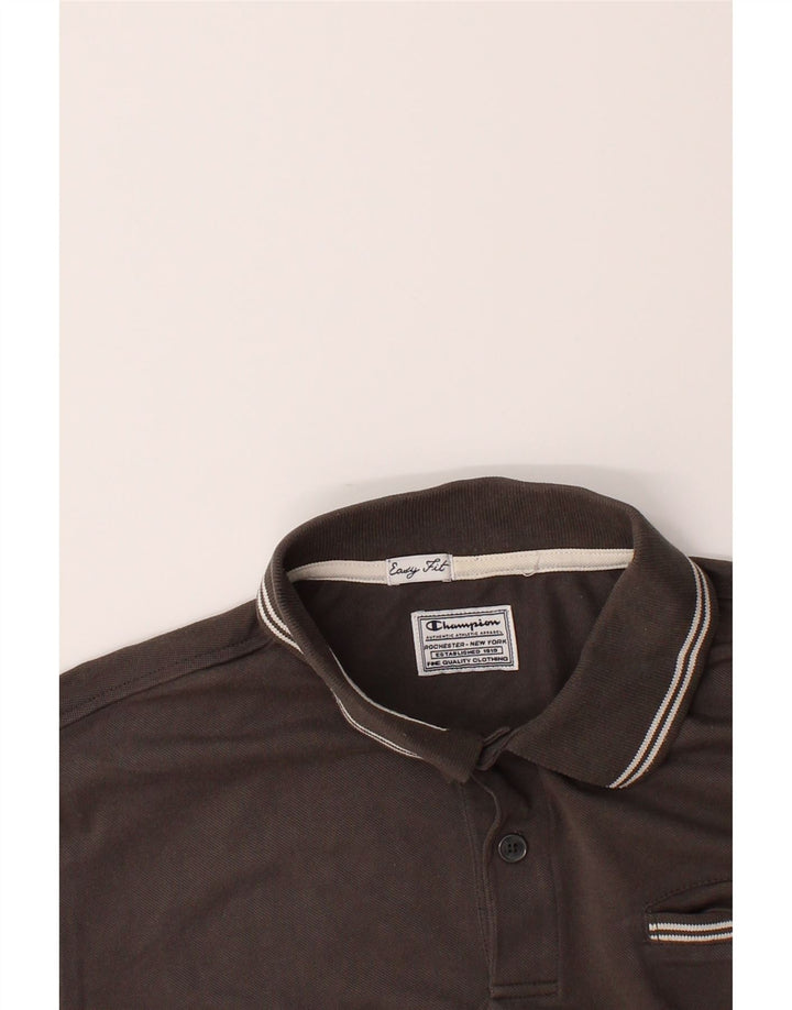 CHAMPION Mens Easy Fit Polo Shirt Medium Grey Cotton Vintage Champion and Second-Hand Champion from Messina Hembry 