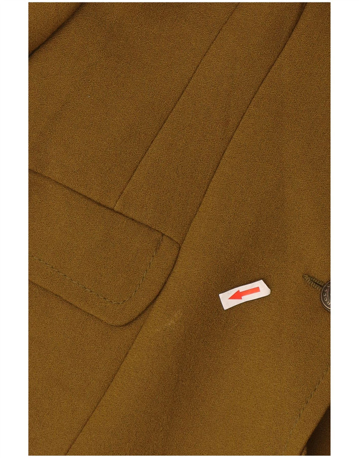 Roccobarocco Dame 4-knaps blazerjakke IT 44 Medium Khaki Wool
