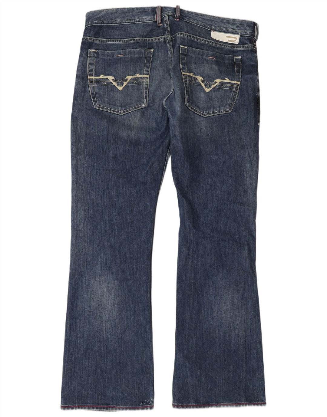 DIESEL Herre Bootcut Jeans W36 L34 Blå Bomuld