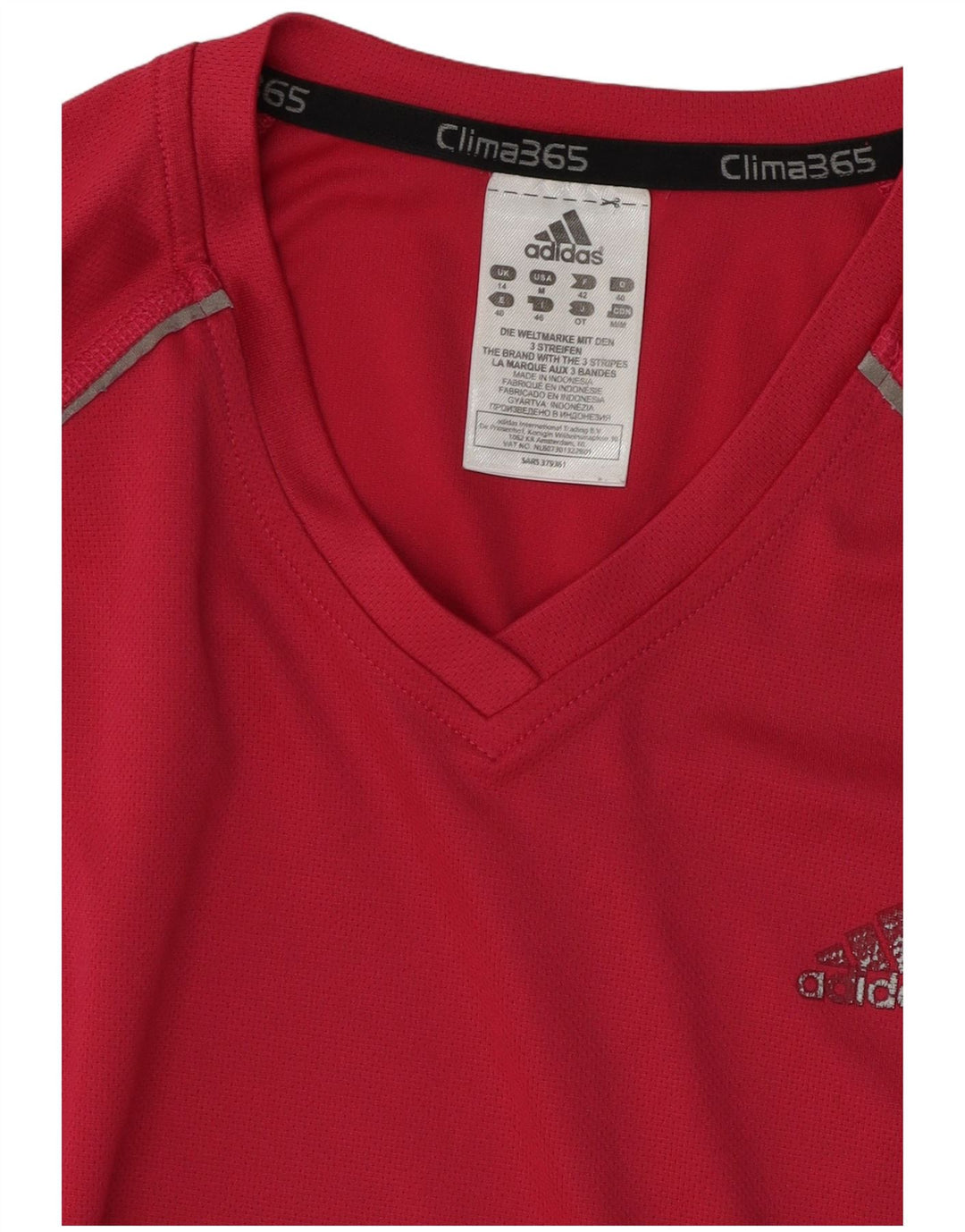 ADIDAS Womens Clima 365 T-Shirt Top UK 14 Medium Pink Polyester