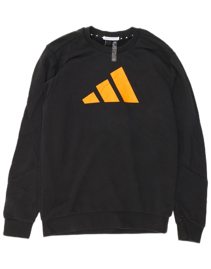 Adidas grafisk sweatshirt til mænd, lille sort bomuld