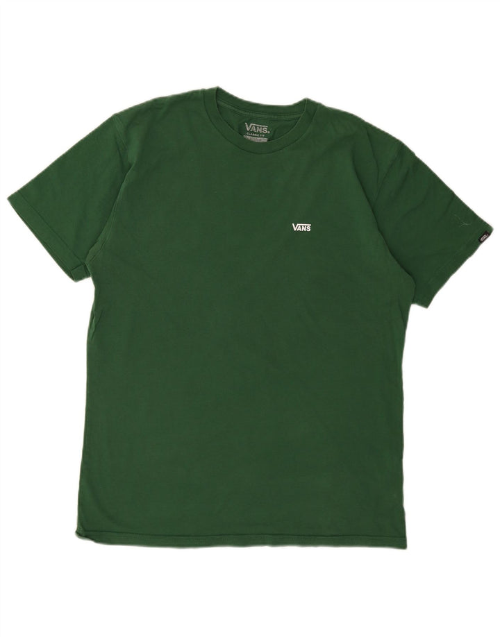 VANS Herre Classic Fit T-Shirt Top Medium Grøn Bomuld