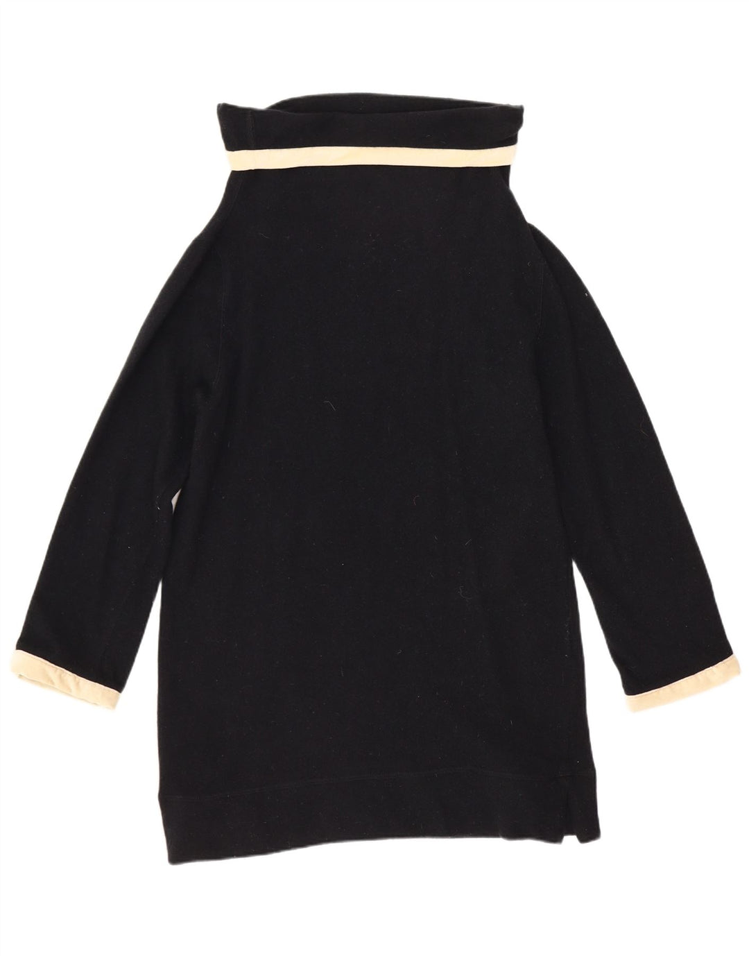 Fay Dame Roll Neck Jumper Sweater UK 14 Large Navy Blue Colourblock