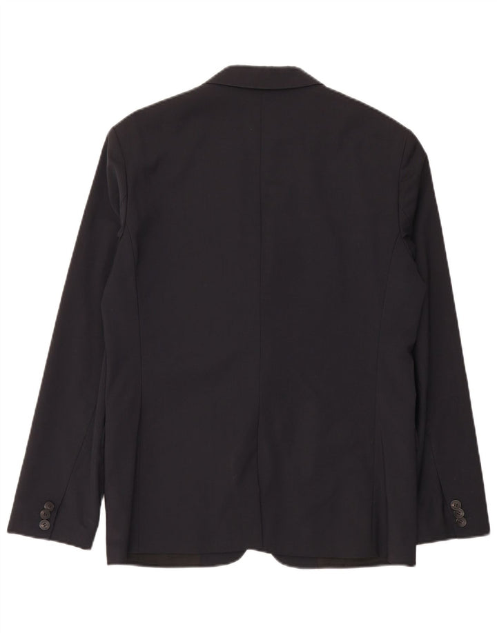 Calvin Klein Herre 2-knap 2-delt jakkesæt IT 50 Large W34 L33 Sort Uld