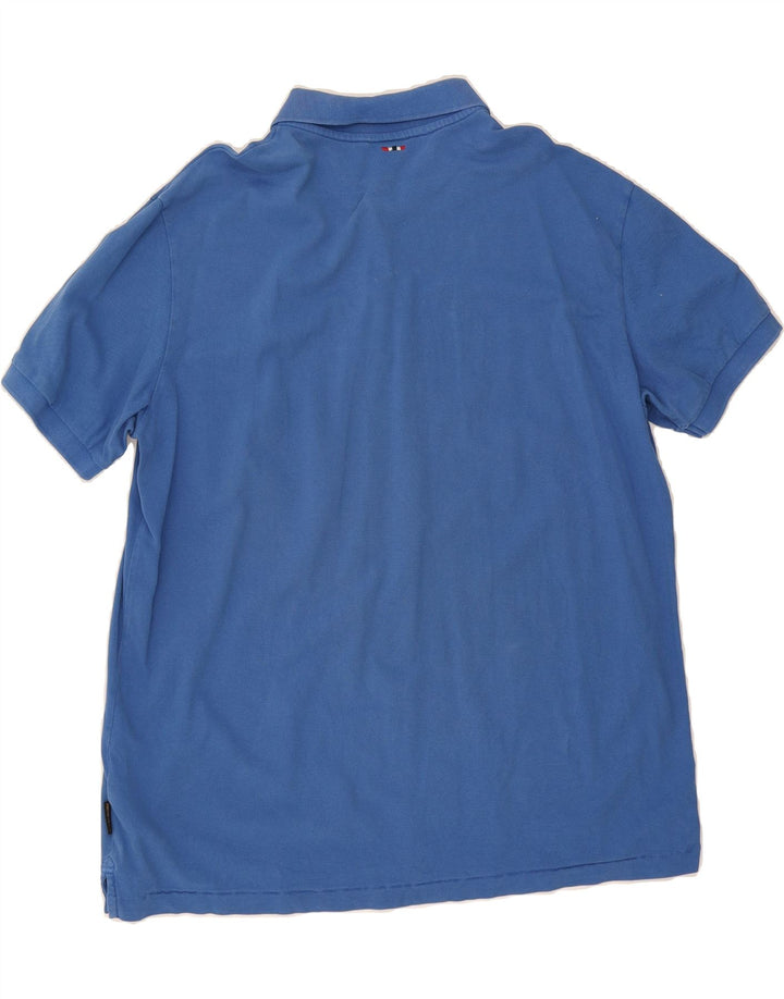 NAPAPIJRI Mens Polo Shirt 3XL Blue Cotton Vintage Napapijri and Second-Hand Napapijri from Messina Hembry 