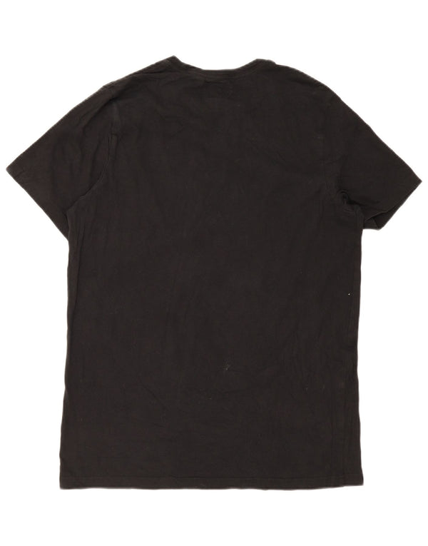Tommy Hilfiger Herre T-Shirt Top Medium Sort Bomuld