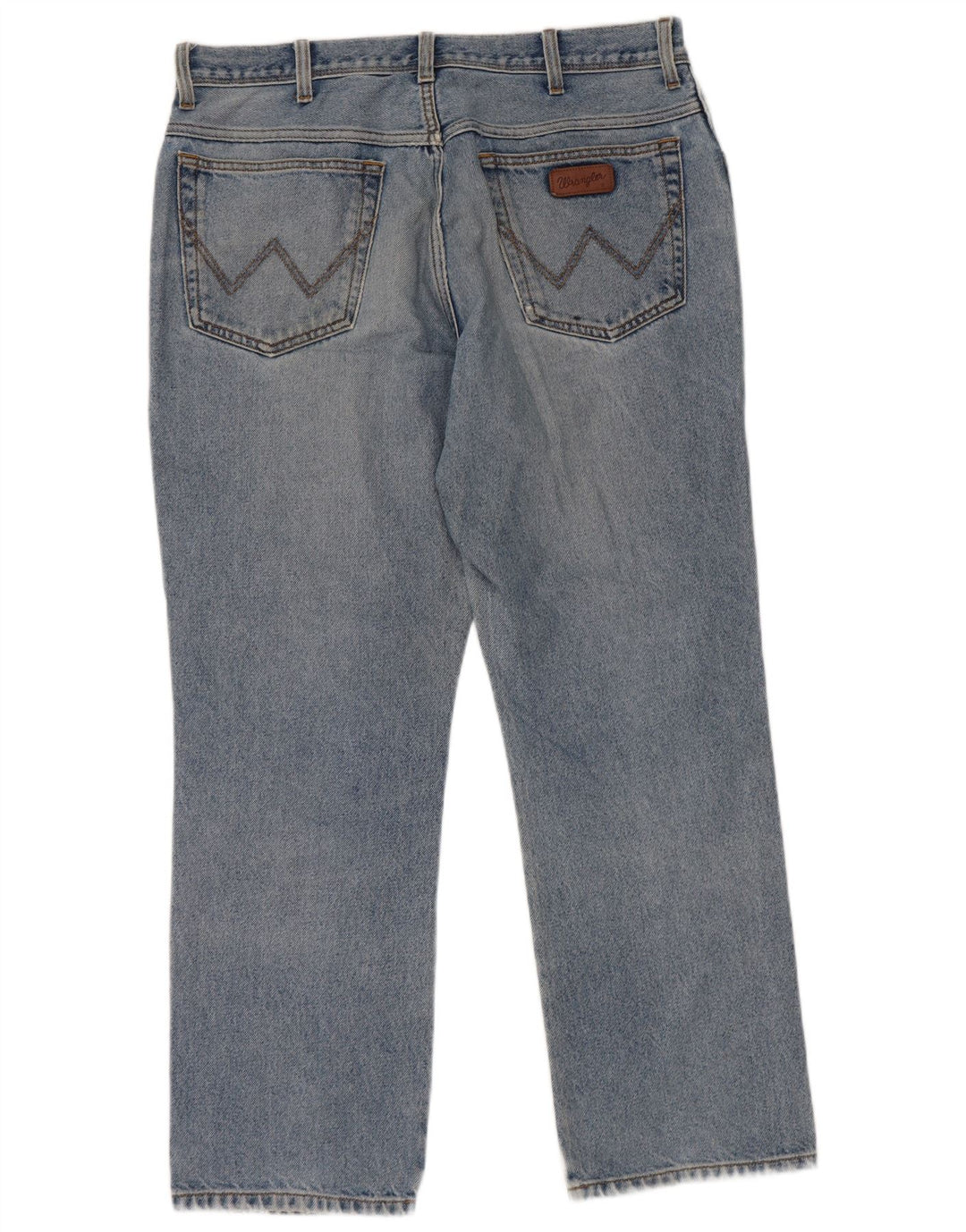 Wrangler Herre Regular Fit Straight Jeans W36 L30 Blå Bomuld