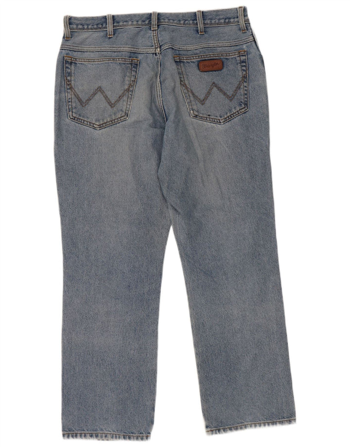 Wrangler Herre Regular Fit Straight Jeans W36 L30 Blå Bomuld