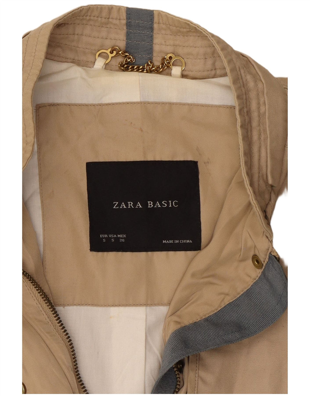 Zara Womens Utility Jacket UK 10 Small Beige