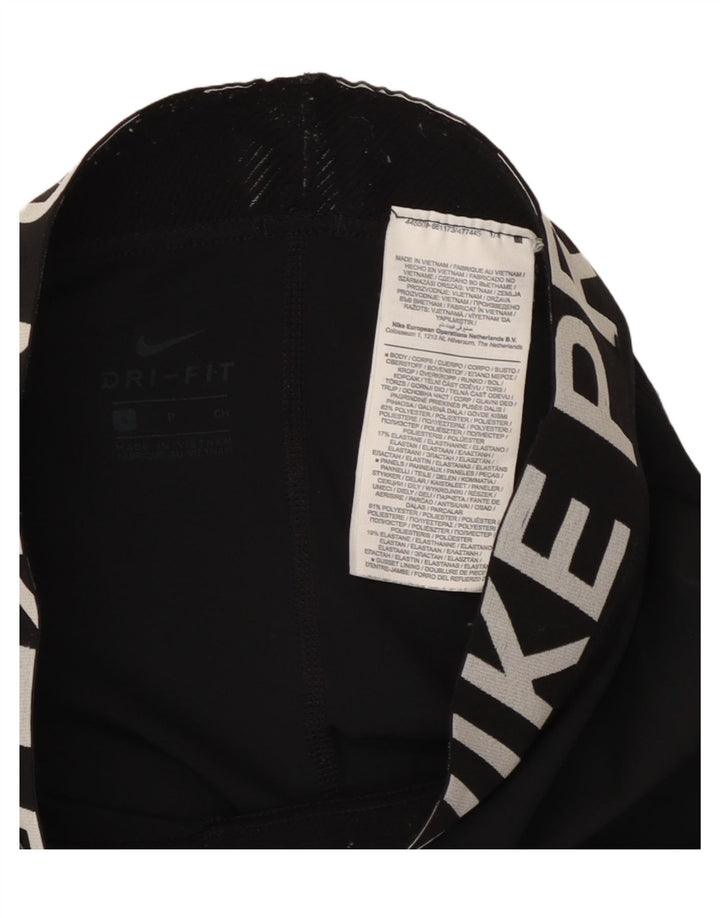 Nike Dame Grafiske Leggings UK 8 Small Black Polyester Sports