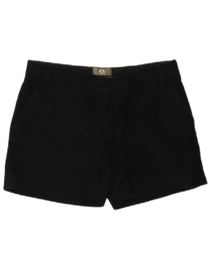 Iceberg Graphic Chino Shorts til kvinder W30 Medium Black Bomuld
