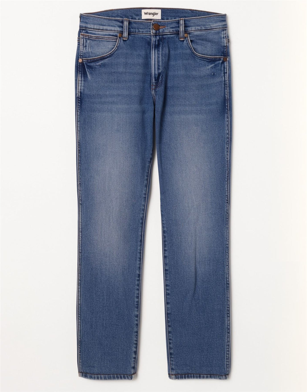 Wrangler Dame Larston Straight Jeans W29 L29 Blå Bomuld