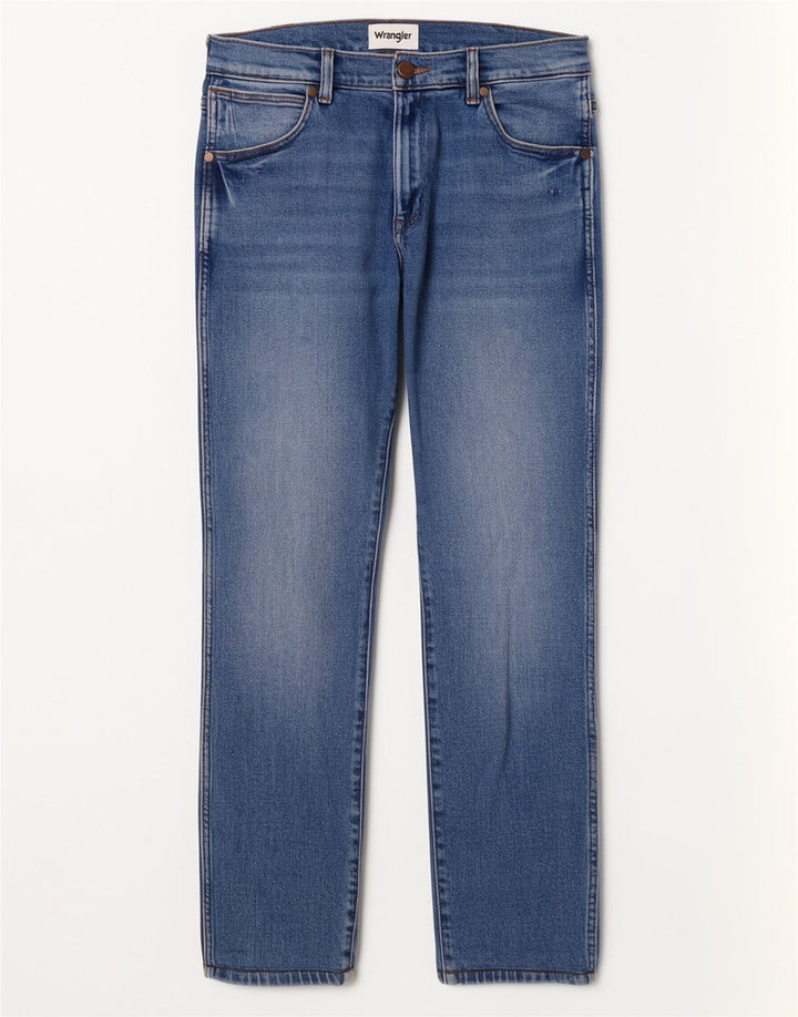 Wrangler Dame Larston Straight Jeans W29 L29 Blå Bomuld