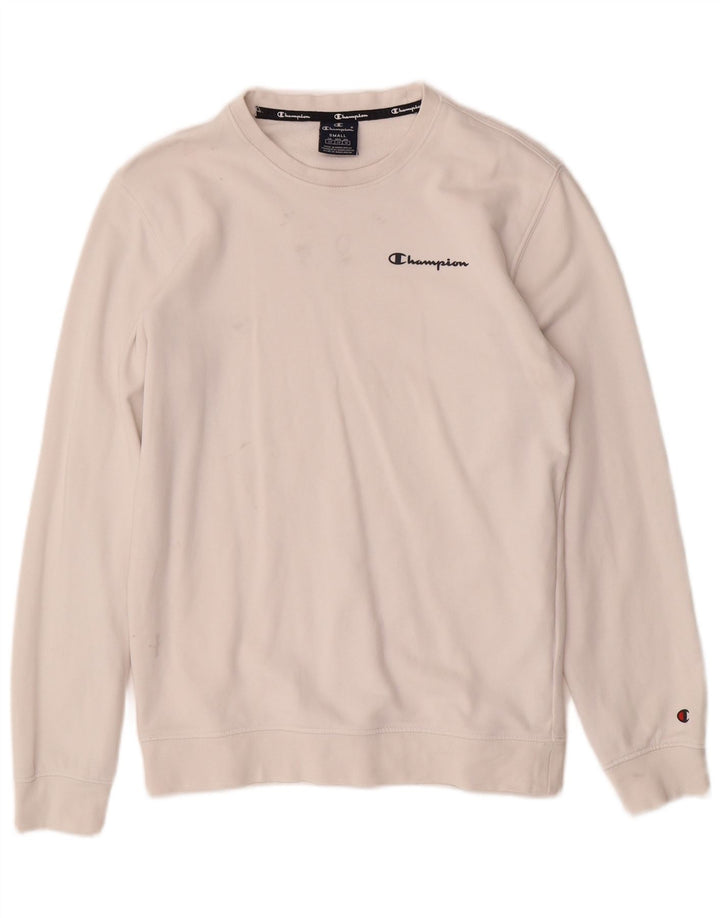 CHAMPION Herre Sweatshirt Jumper Lille Hvid Bomuld