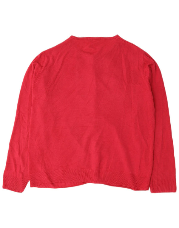 Marks & Spencer Dame Cardigan Sweater UK 18 XL Pink Akryl