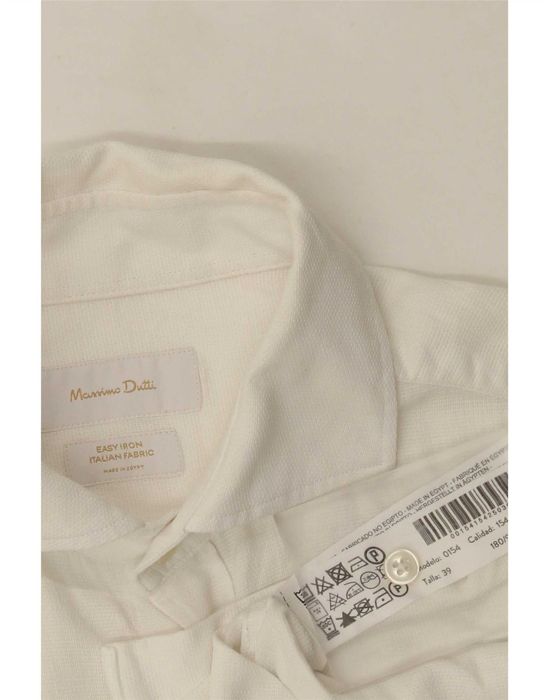 Massimo Dutti Herreskjorte str. 39 Medium Hvid Bomuld
