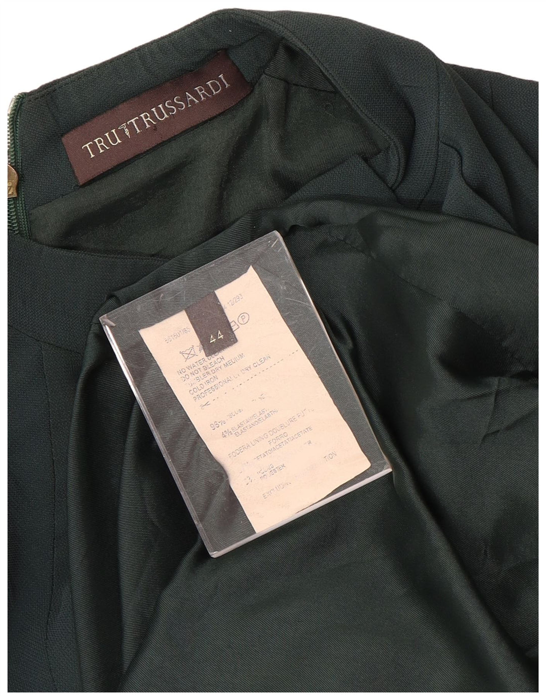 Trussardi Damekjole IT 44 Medium Grøn Viscose