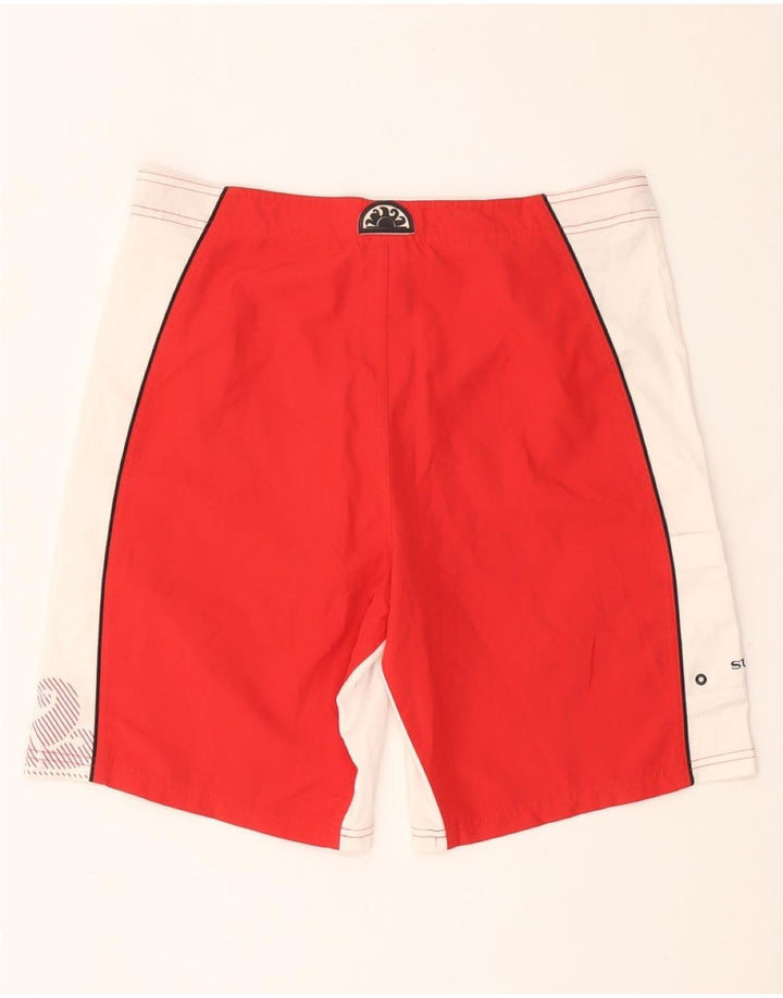 SUNDEK Grafiske badeshorts til mænd Large Red Colourblock Polyester