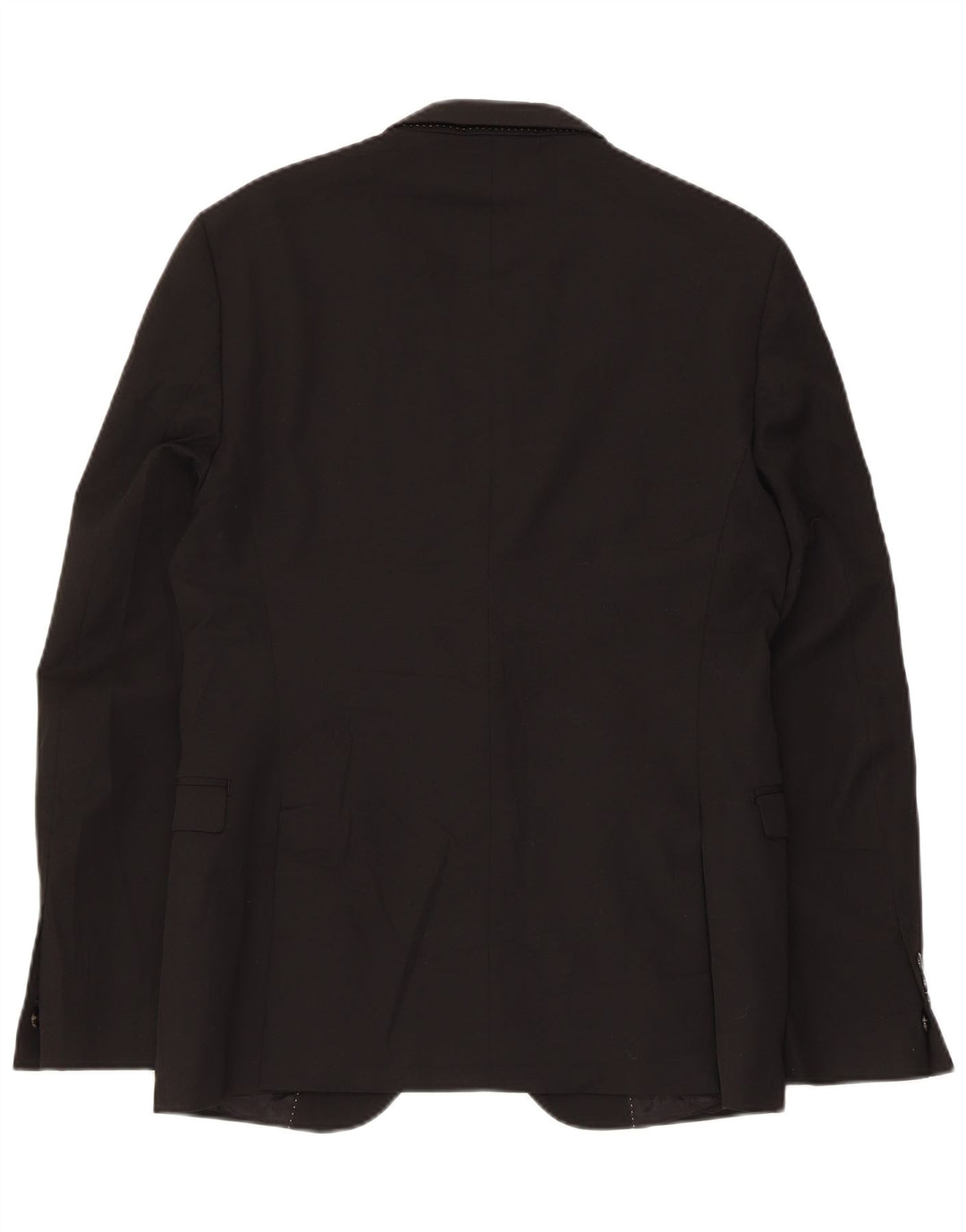 Zara Herre 2-knaps blazerjakke EU 50 Medium Sort Polyester