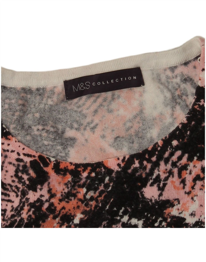 Marks & Spencer Dame abstrakt mønster Rundhals sweater UK 16 Larg