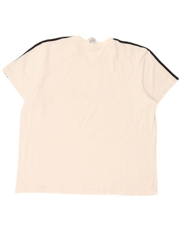 Adidas Herre Paris Grafisk T-Shirt Top 2XL Hvid Bomuld