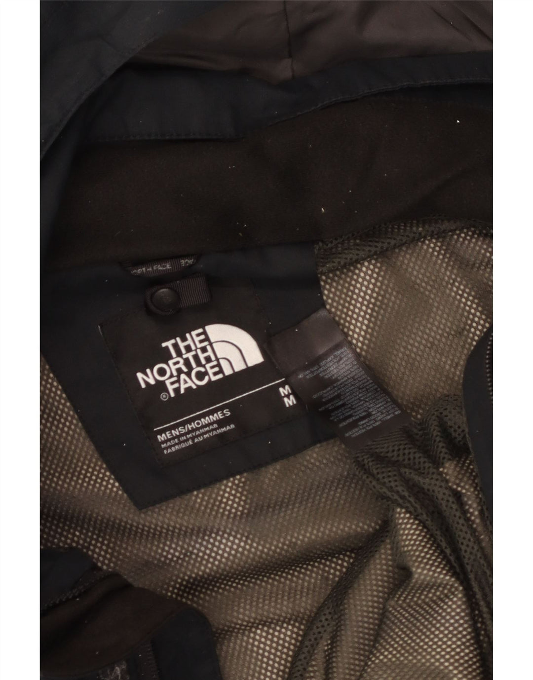 THE NORTH FACE Regnjakke med hætte til mænd UK 38 Mellem marineblå polyester