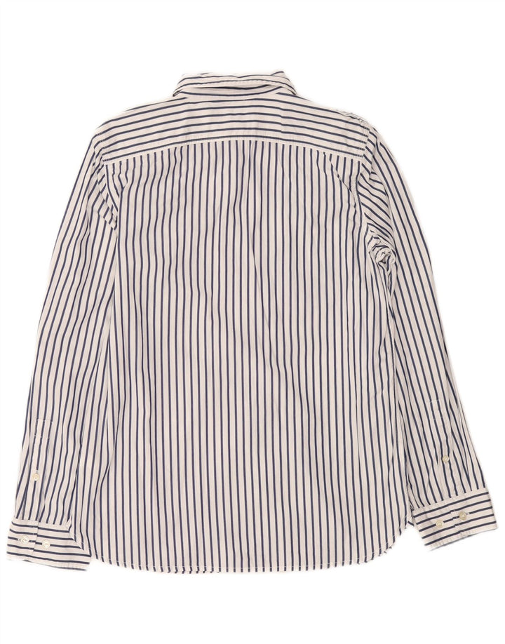 RALPH LAUREN Dameskjorte UK 14 Medium White Pinstripe Bomuld