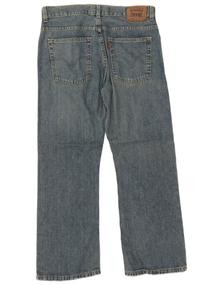 LEVI'S Boys Husky Bootcut Jeans 11-12 år W32 L27 Blue Cotton