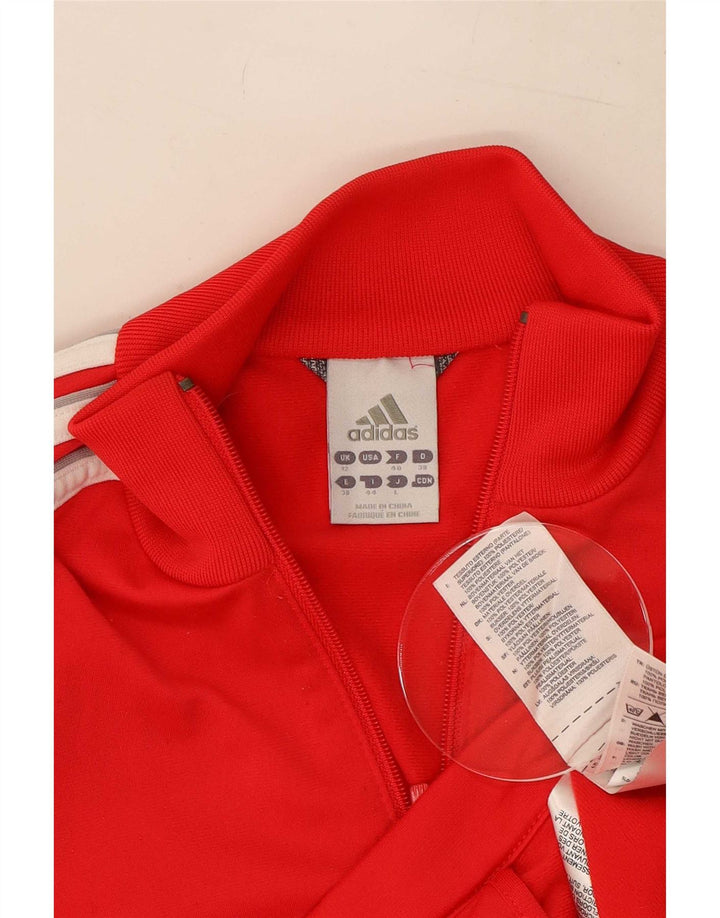 Adidas træningsdragt topjakke til kvinder UK 12 Medium Rød Polyester