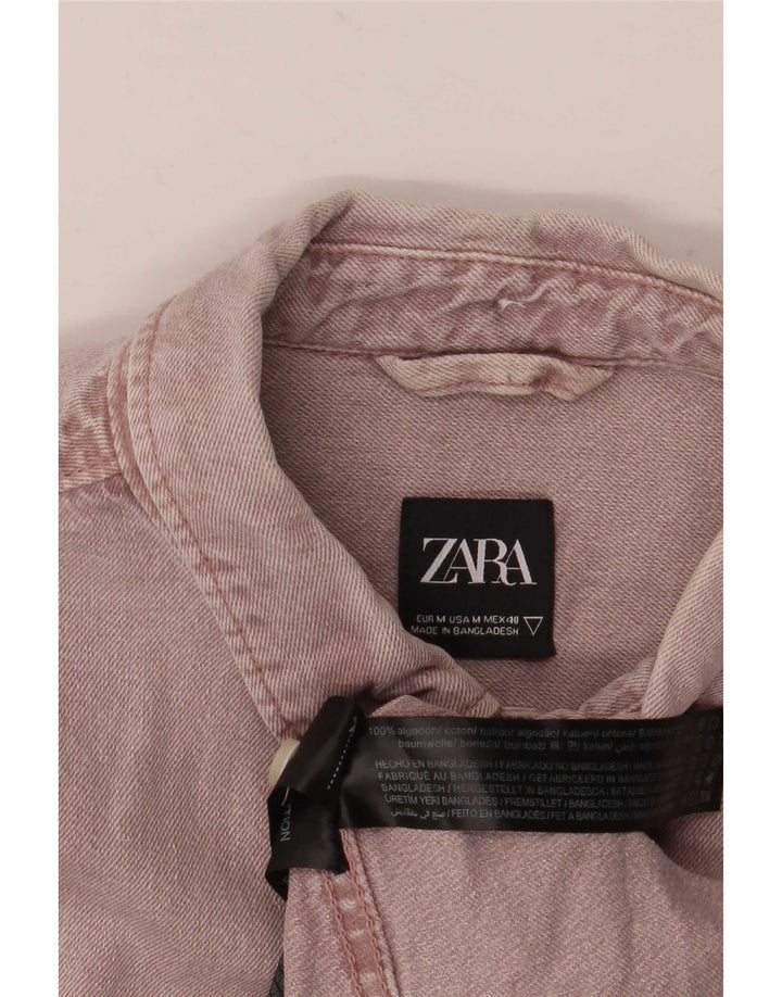 Zara Herre denimskjorte Medium Lilla Bomuld