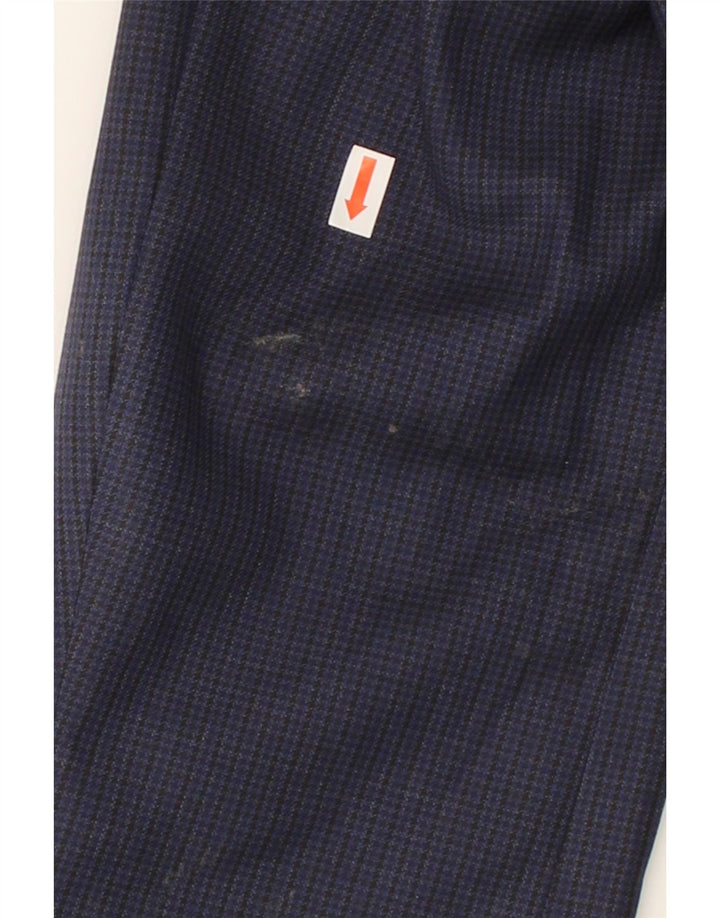 MASSIMO DUTTI Mens 2 Button Blazer Jacket US 42 Large Navy Blue Check Vintage Massimo Dutti and Second-Hand Massimo Dutti from Messina Hembry 