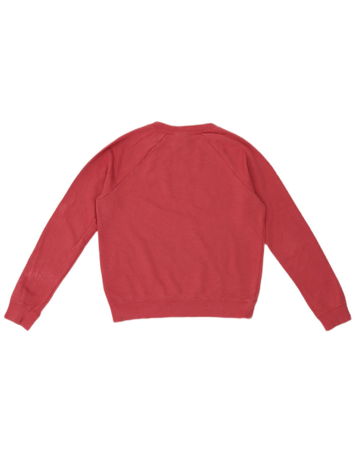 Nike Womens Crop Oversized Sweatshirt Jumper UK 6 XS Rød Bomuld