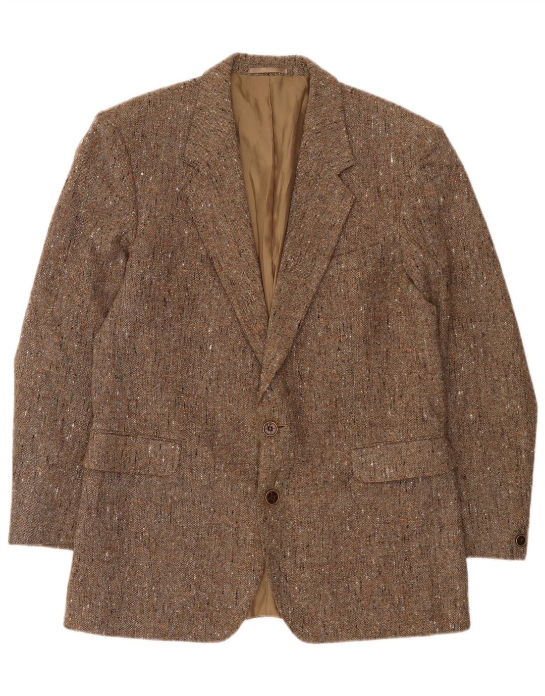 Vintage herre 2-knaps blazerjakke UK 38 Medium Beige Flecked