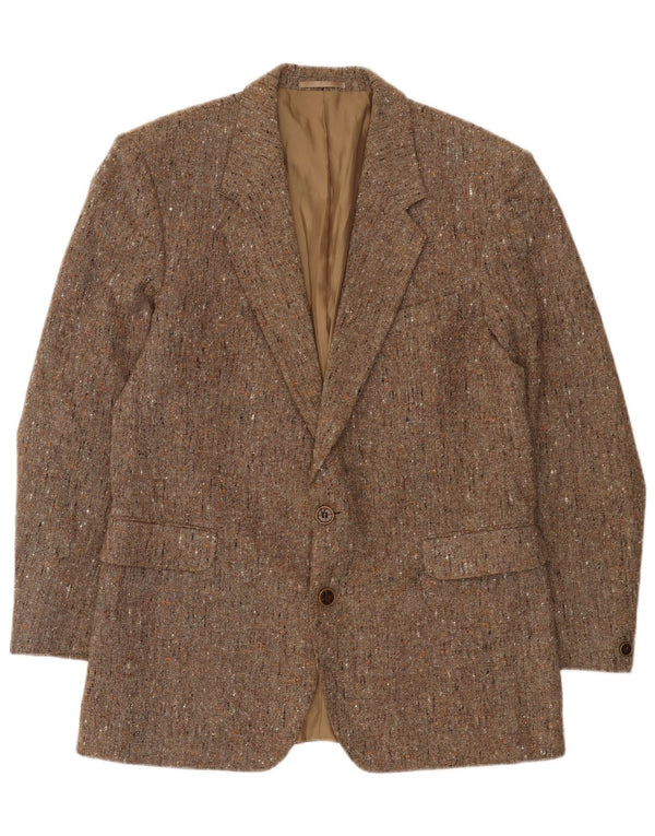 Vintage herre 2-knaps blazerjakke UK 38 Medium Beige Flecked
