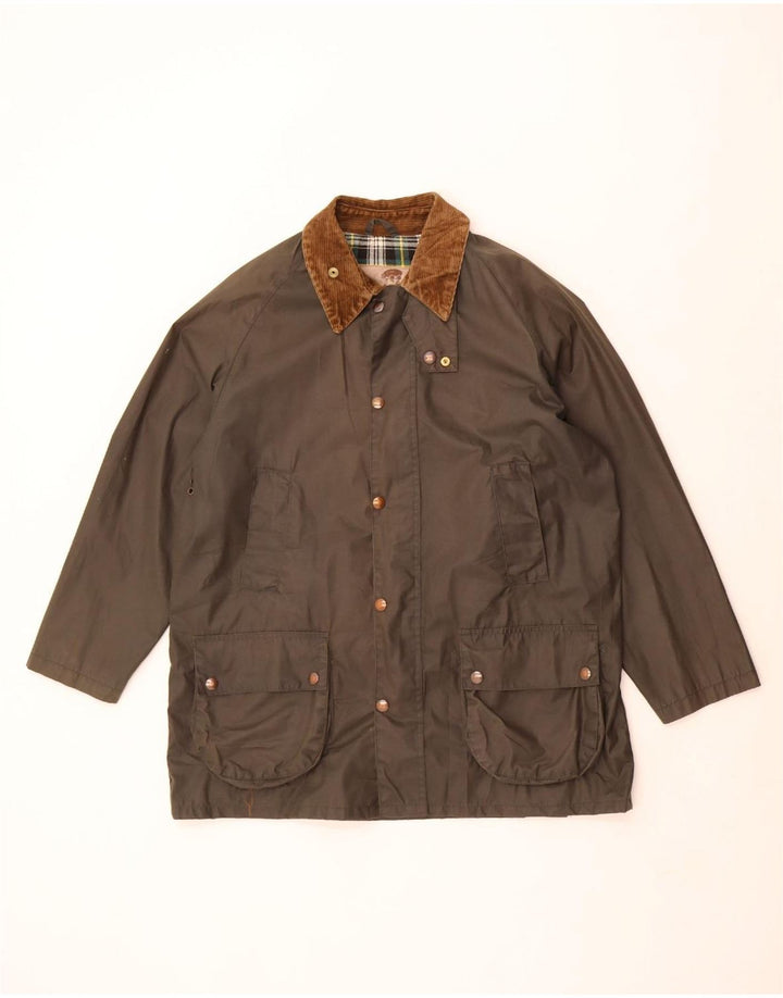 Conbipel Herre Loose Fit vokset bomuldsjakke UK 34 XS Khaki Polyester