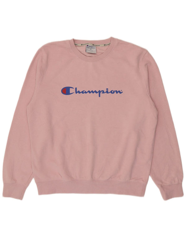 Champion Herre Grafisk Sweatshirt Jumper 2XL Pink Bomuld