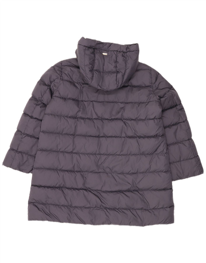 Herno Dame Oversized Hætte Polstret Frakke IT 48 XL Grå Polyamid