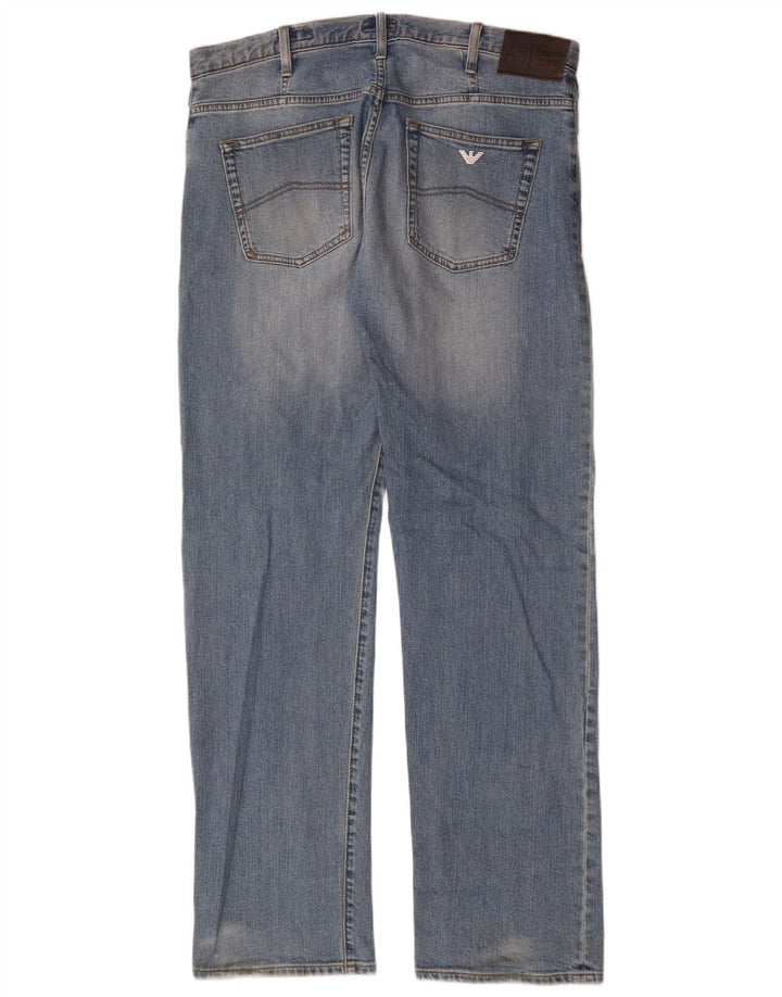 Armani Herre Regular Straight Jeans W34 L33 Blå Bomuld