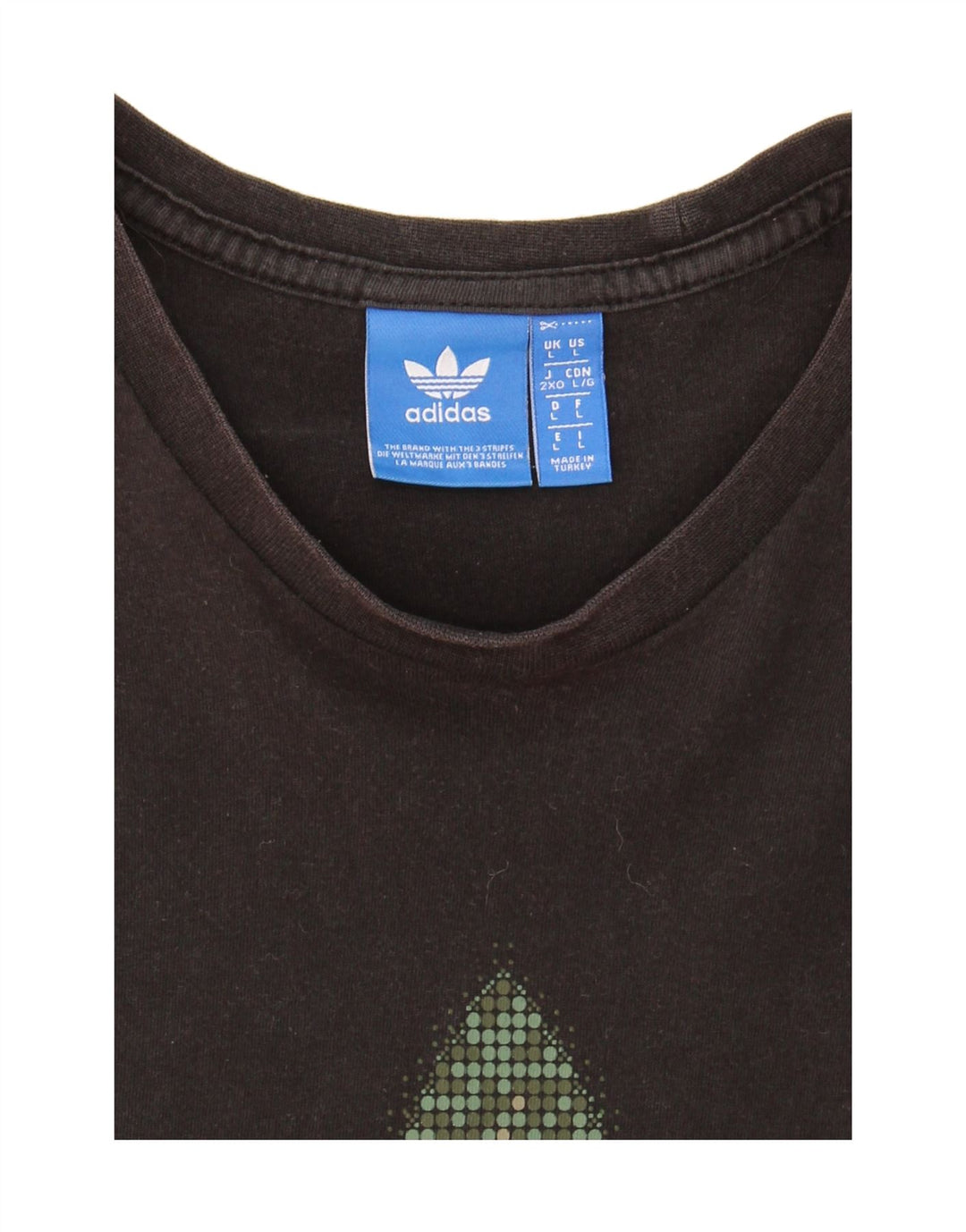 ADIDAS Womens Graphic T-Shirt Top UK 14 Large Black Vintage Adidas and Second-Hand Adidas from Messina Hembry 